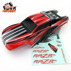 Bolha Vermelha e Preta DHK Truggy Raz-R 1/10