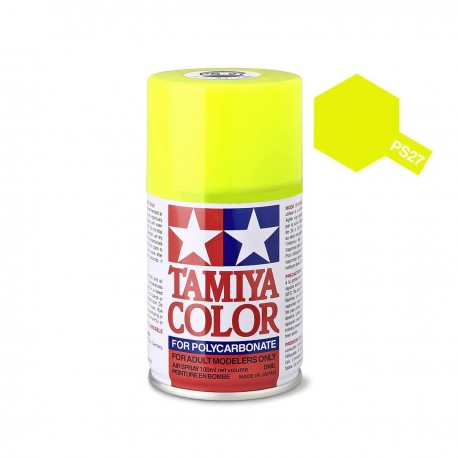 Tinta Spray Bolha Tamiya PS-27 - Amarelo Fluorescente